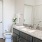 a bathroom with a large glass shower