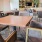 a room with tables and chairs